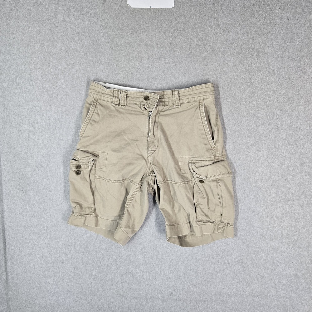 Polo Ralph Lauren Men Shorts 32 Khaki Cargo Classic Chino Mid Rise 10" Inseam